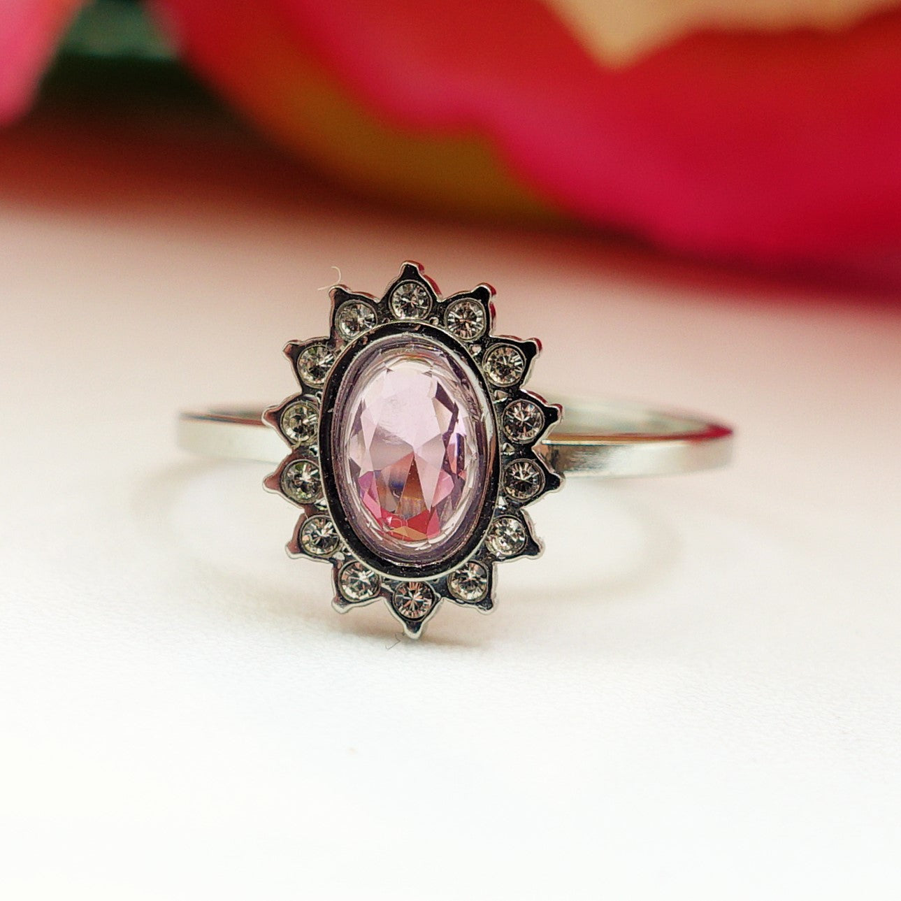 KATE MINI ~ Anello regolabile in ACCIAIO INOSSIDABILE con cubic zirconia