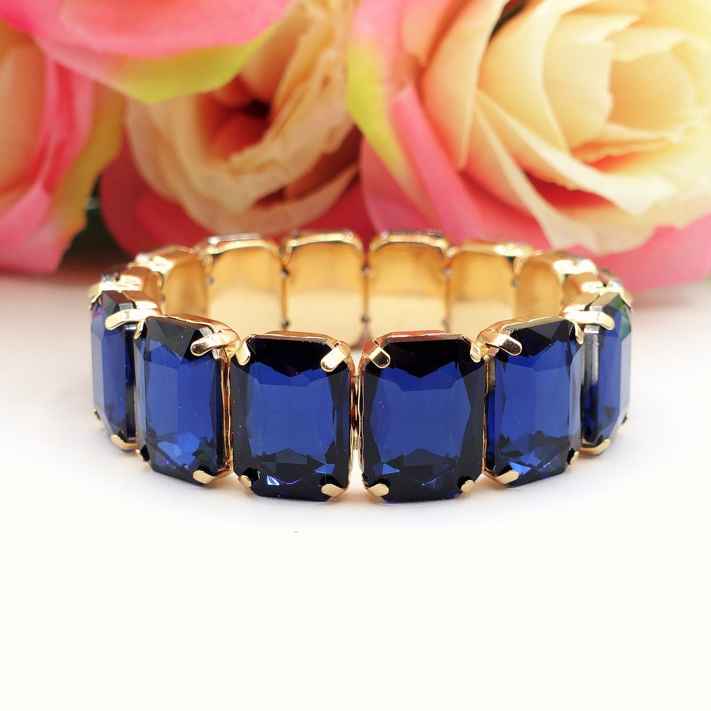 MARGOT - Bracciale Elasticizzato con pietre sfaccettate - LUCE COLLECTION