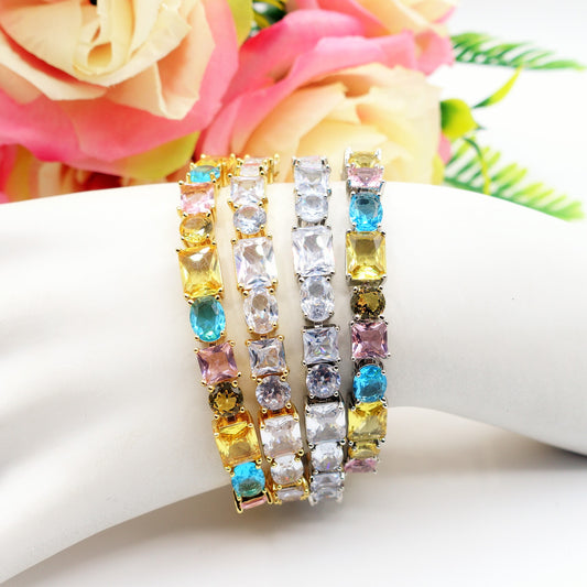 CHARIS LUXE - Bracciale Tennis con Cubic Zirconia RAINBOW