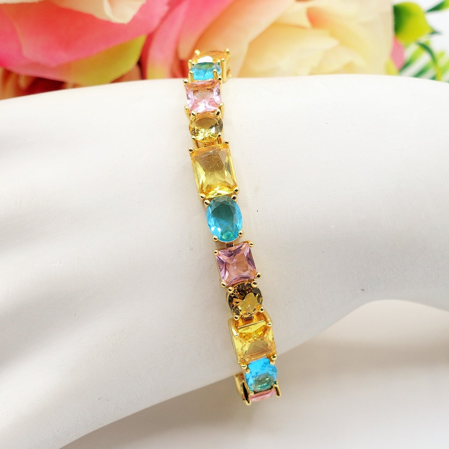CHARIS LUXE - Bracciale Tennis con Cubic Zirconia RAINBOW