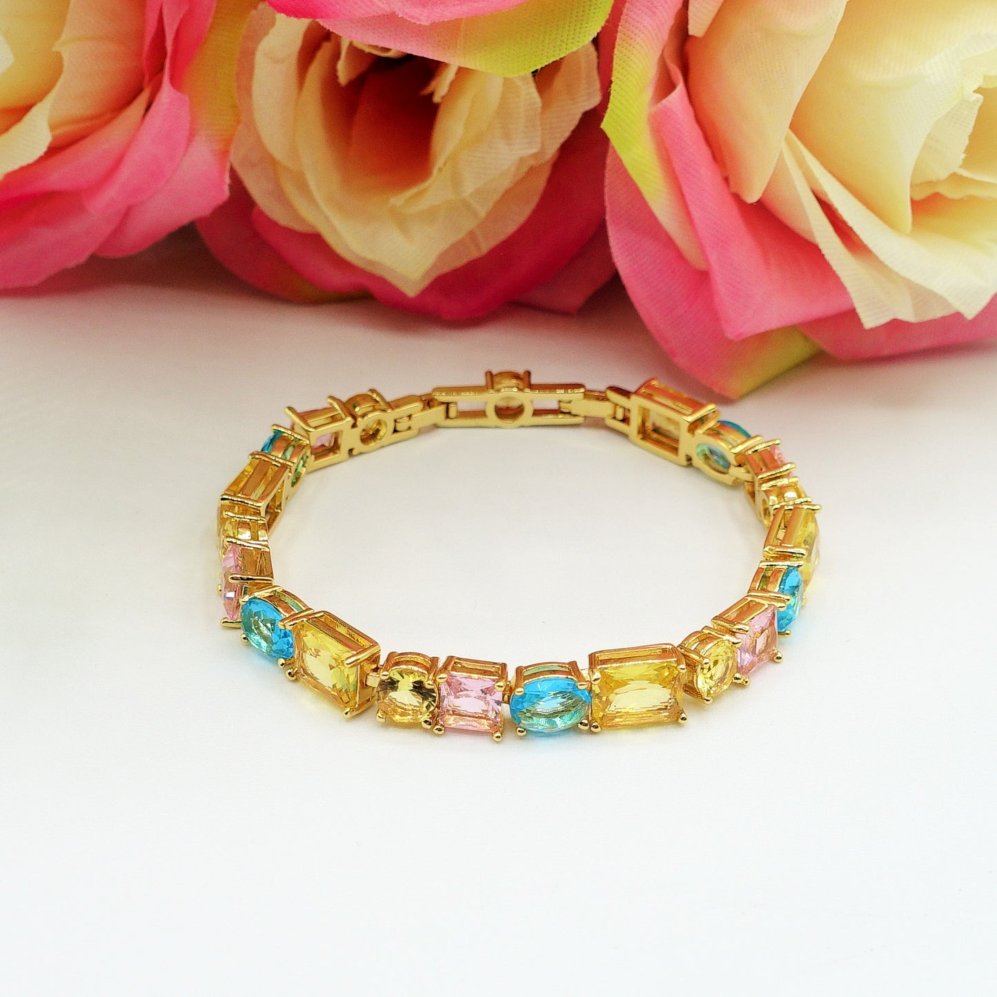 CHARIS LUXE - Bracciale Tennis con Cubic Zirconia RAINBOW