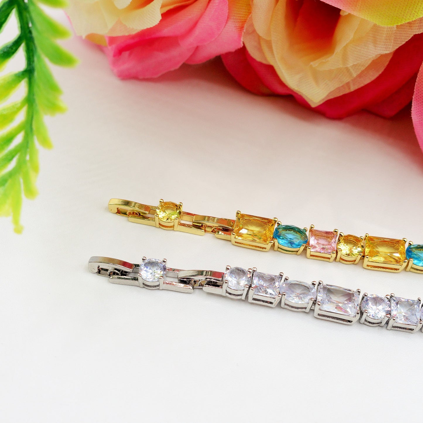 CHARIS LUXE - Bracciale Tennis con Cubic Zirconia RAINBOW