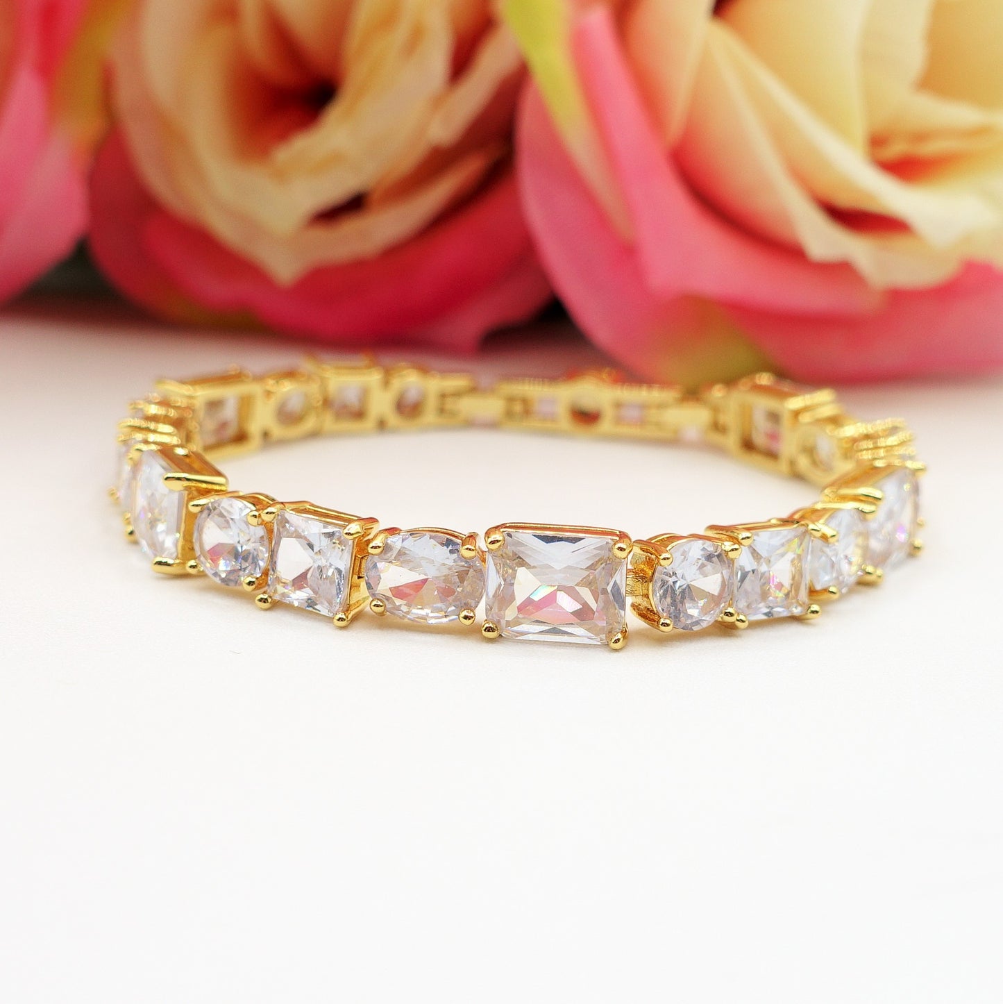 CHARIS LUXE - Bracciale Tennis con Cubic Zirconia RAINBOW