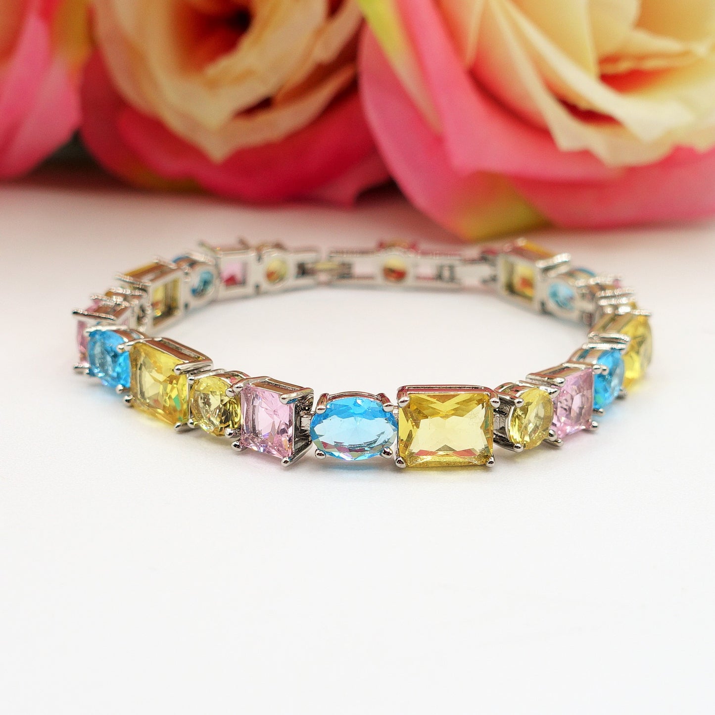 CHARIS LUXE - Bracciale Tennis con Cubic Zirconia RAINBOW