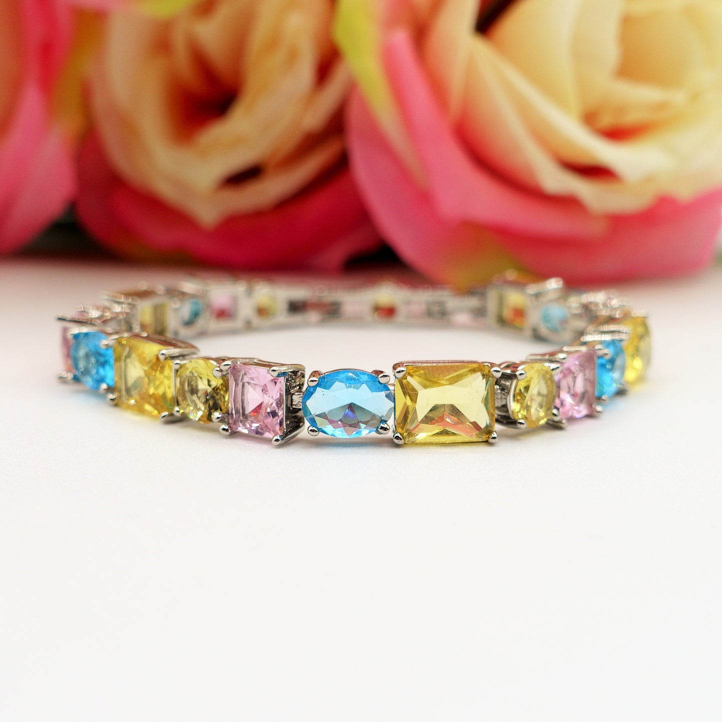 CHARIS LUXE - Bracciale Tennis con Cubic Zirconia RAINBOW
