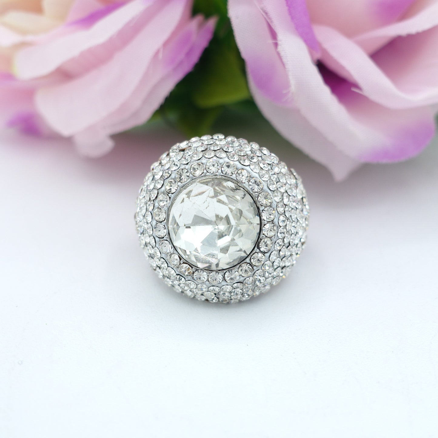 SELENE - Cocktail ring regolabile con cubic zirconia