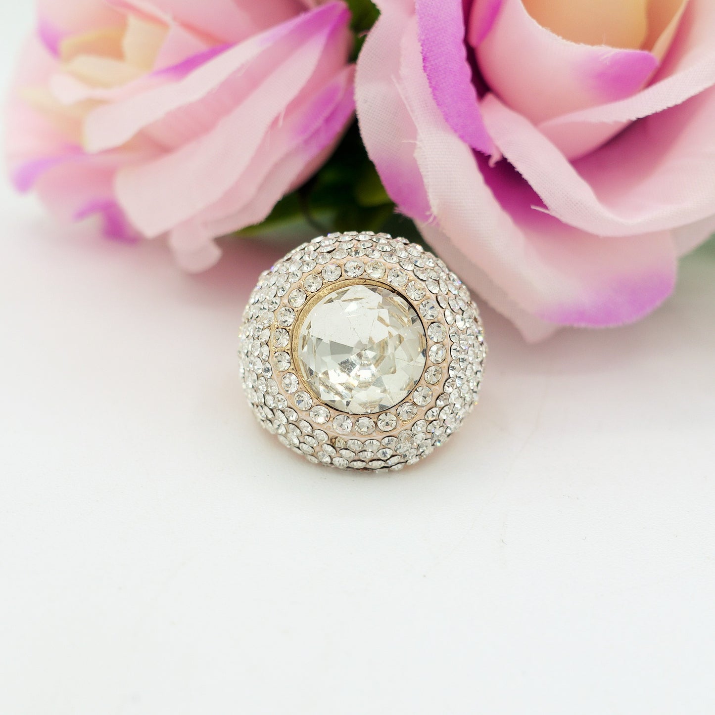 SELENE - Cocktail ring regolabile con cubic zirconia