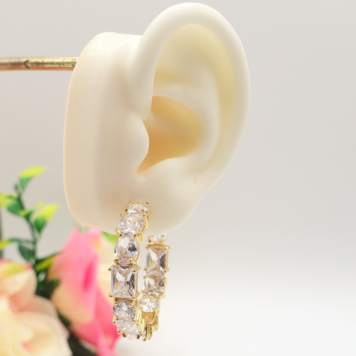 CHARIS big hoops - Orecchini a cerchio con Cubic Zirconia
