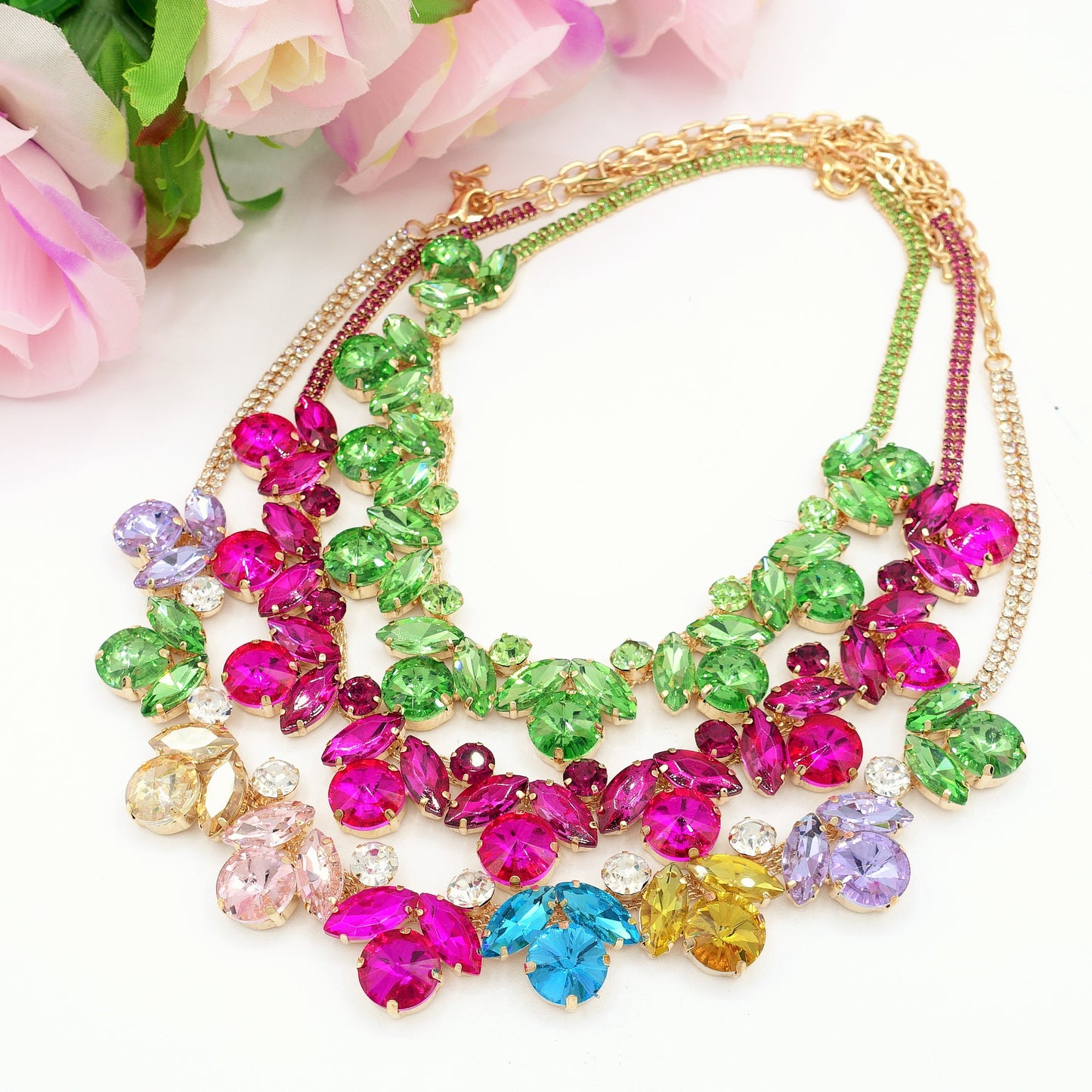 OPHELIA ~ Collana con pietre sfaccettate LUCE COLLECTION