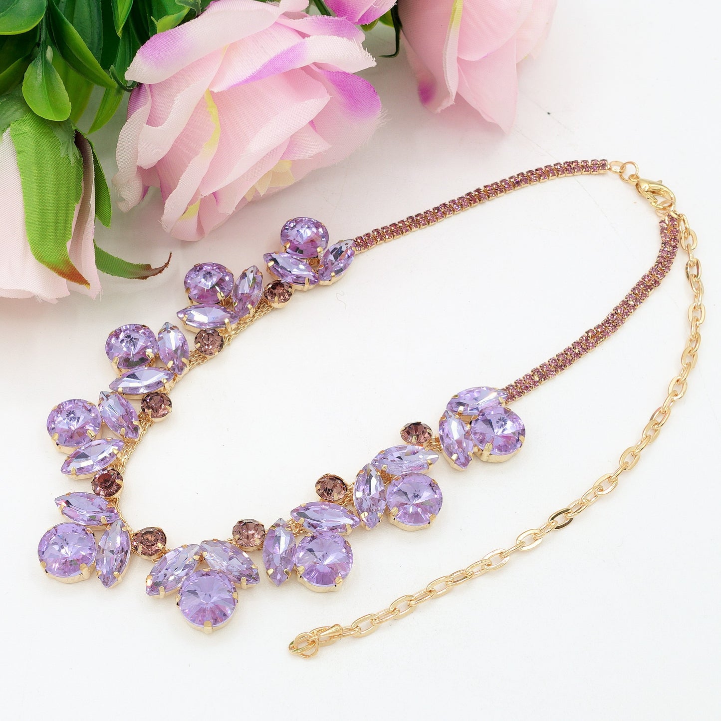 OPHELIA ~ Collana con pietre sfaccettate LUCE COLLECTION