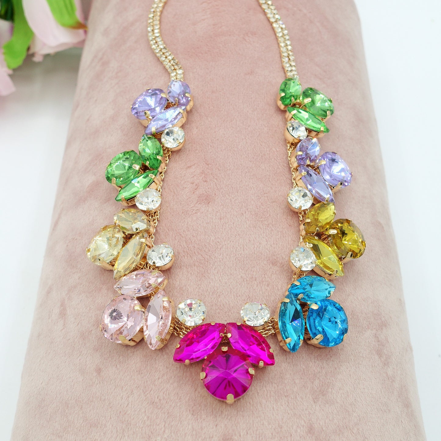 OPHELIA ~ Collana con pietre sfaccettate LUCE COLLECTION