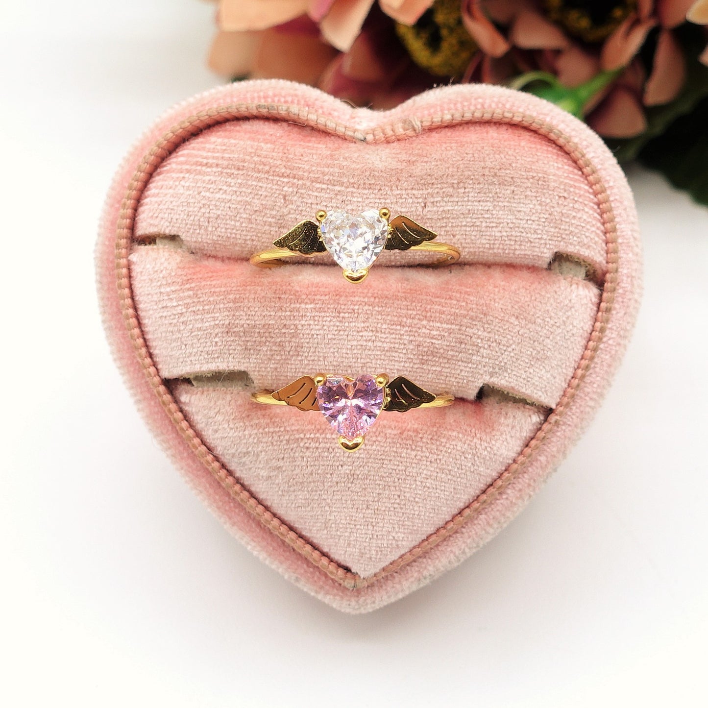 ANGEL ~ Anello regolabile in ACCIAIO INOSSIDABILE con cubic zirconia