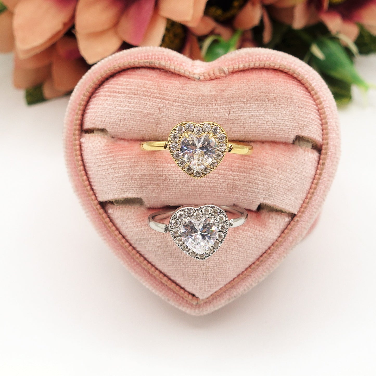 SOFIA ~ Anello regolabile in ACCIAIO INOSSIDABILE con cubic zirconia