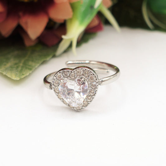 SOFIA ~ Anello regolabile in ACCIAIO INOSSIDABILE con cubic zirconia