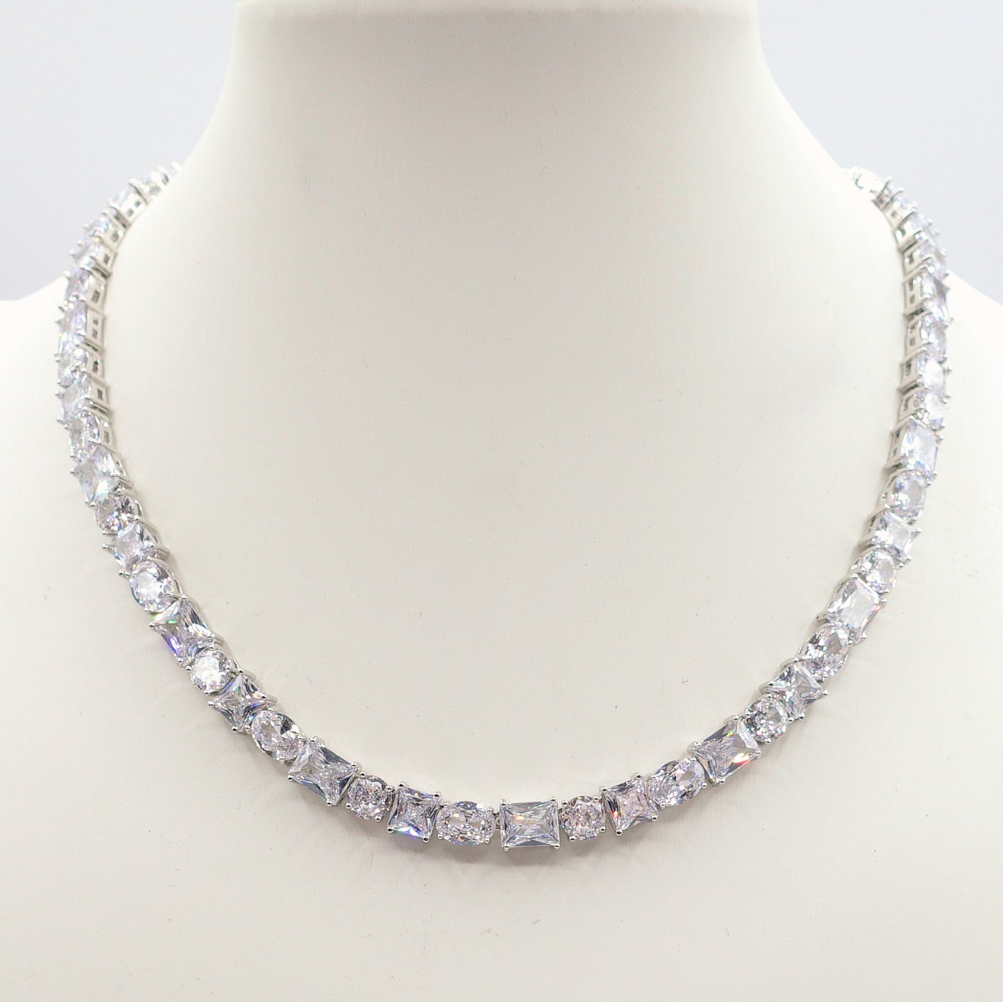 CHARIS Collier Tennis - Collana con Cubic Zirconia RAINBOW