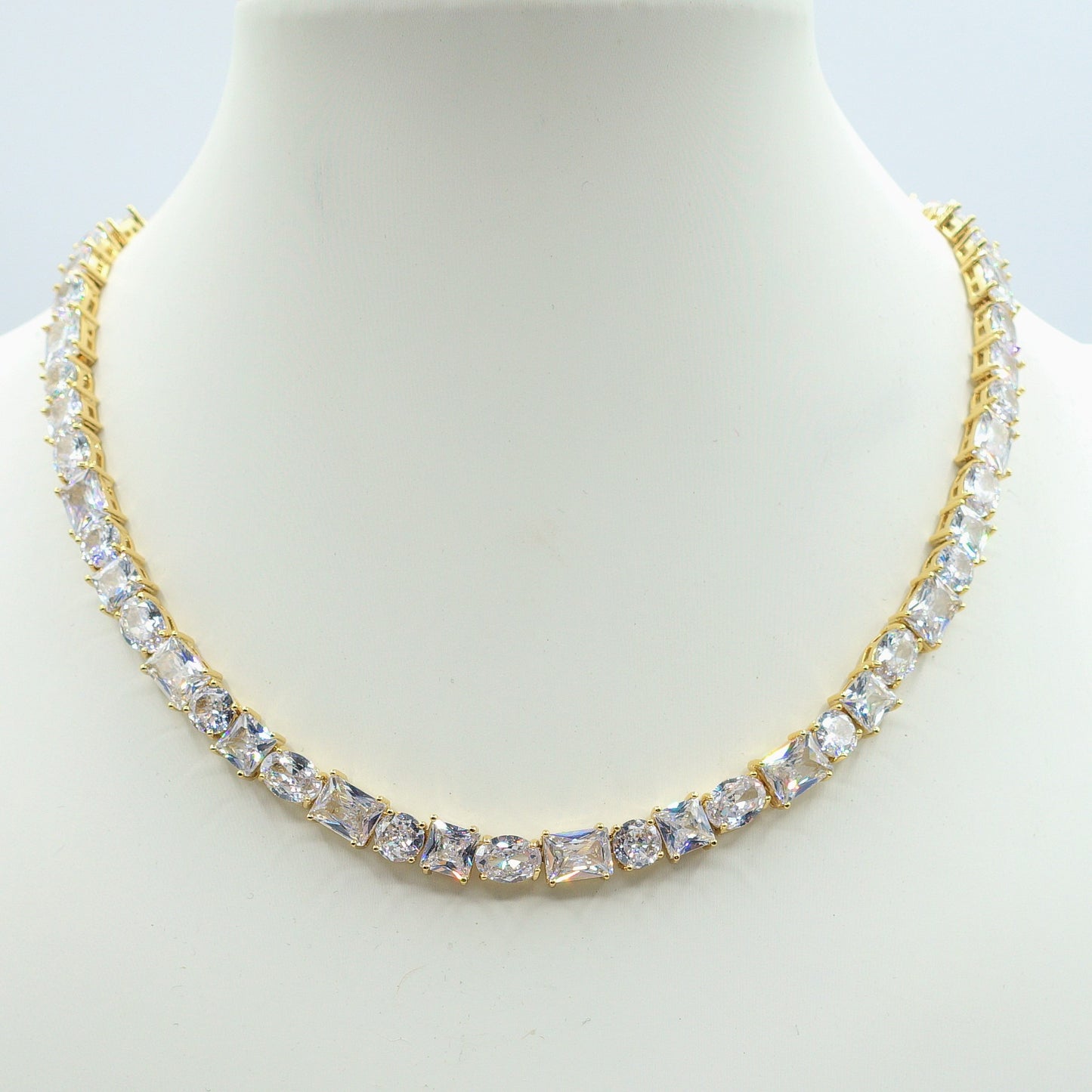 CHARIS Collier Tennis - Collana con Cubic Zirconia RAINBOW