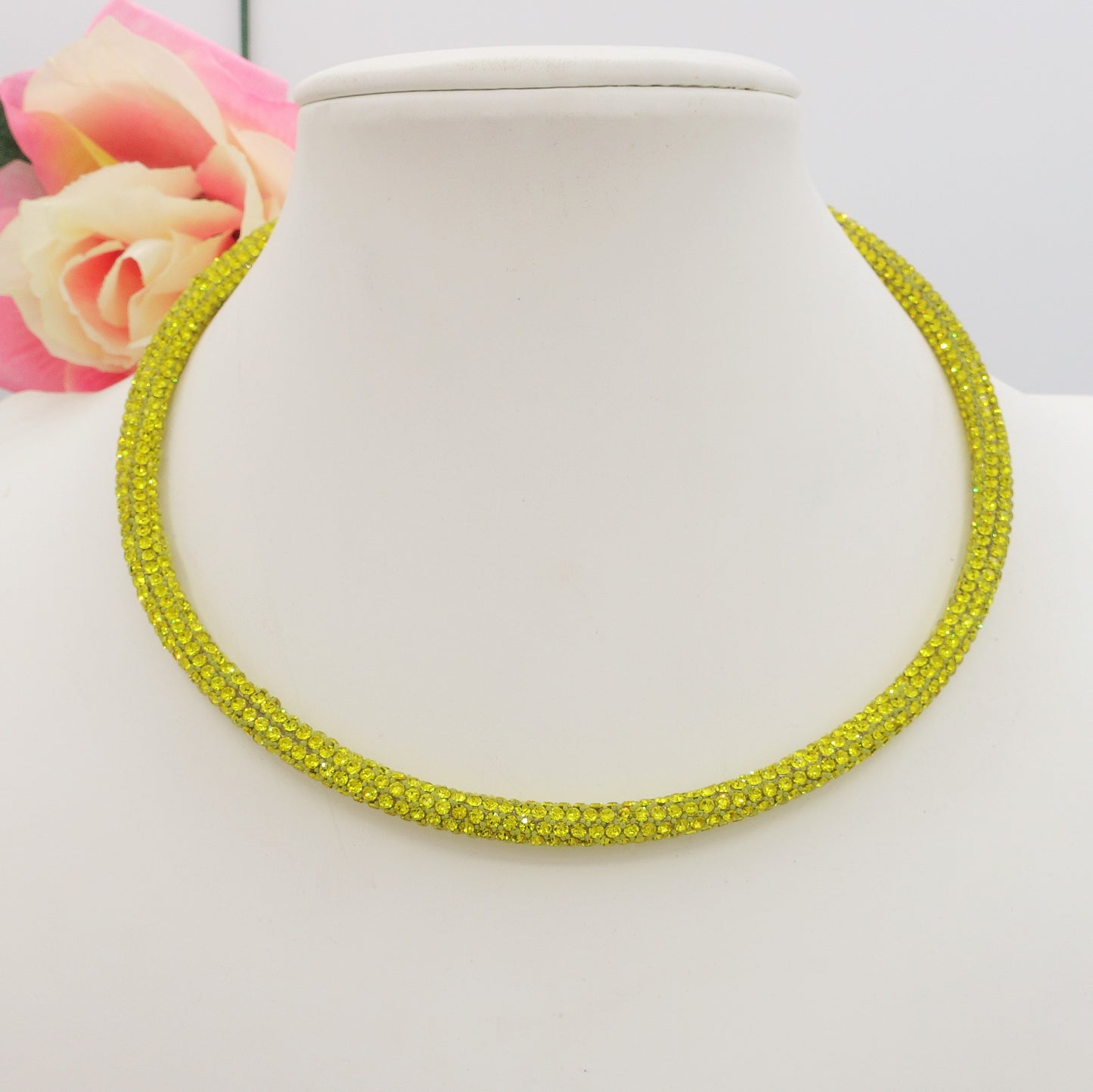 MABEL CHOKER ~ Girocollo semirigido cubic zirconia