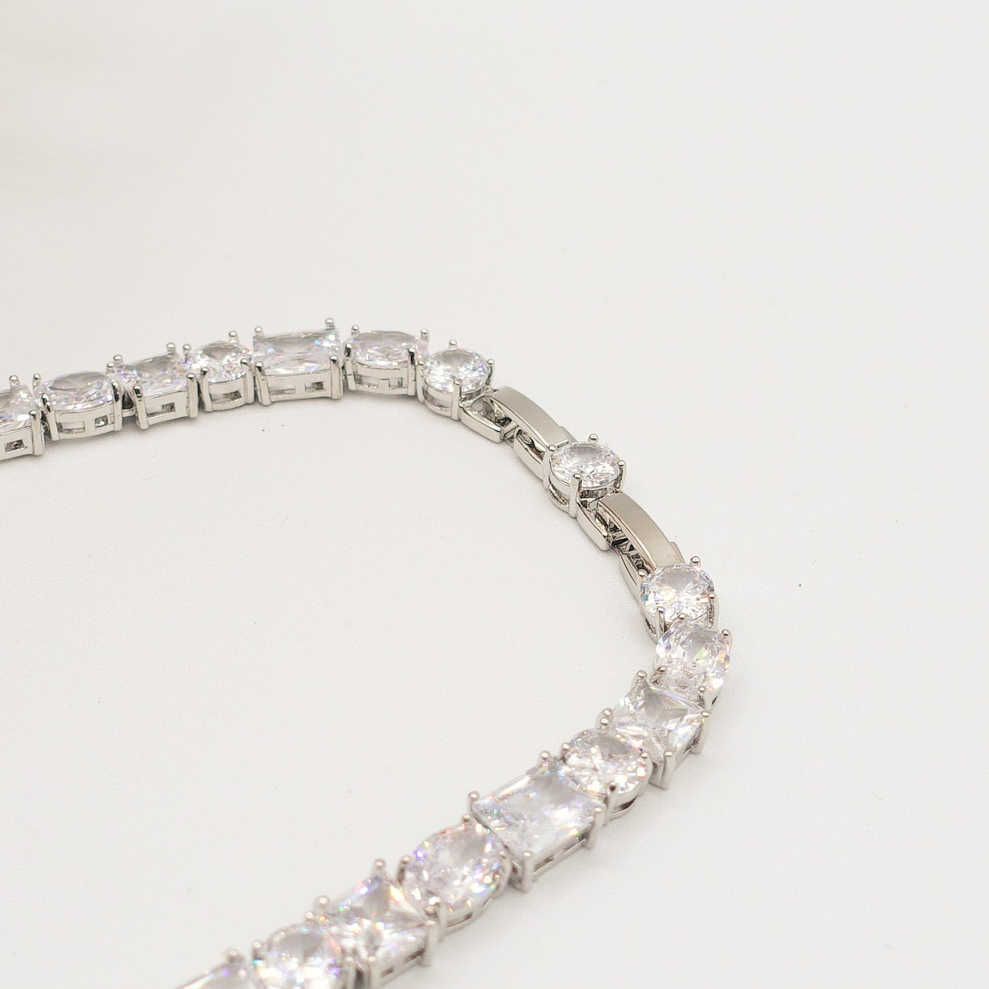 CHARIS Collier Tennis - Collana con Cubic Zirconia RAINBOW