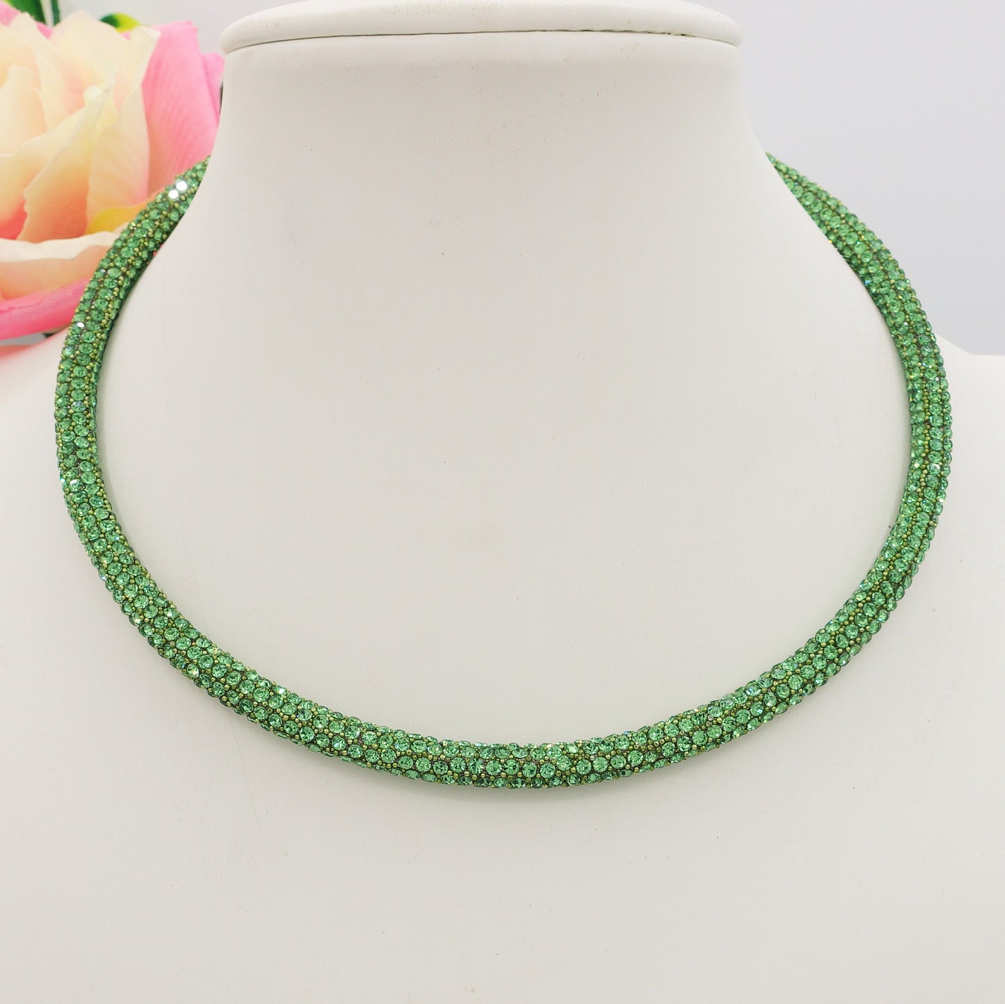 MABEL CHOKER ~ Girocollo semirigido cubic zirconia
