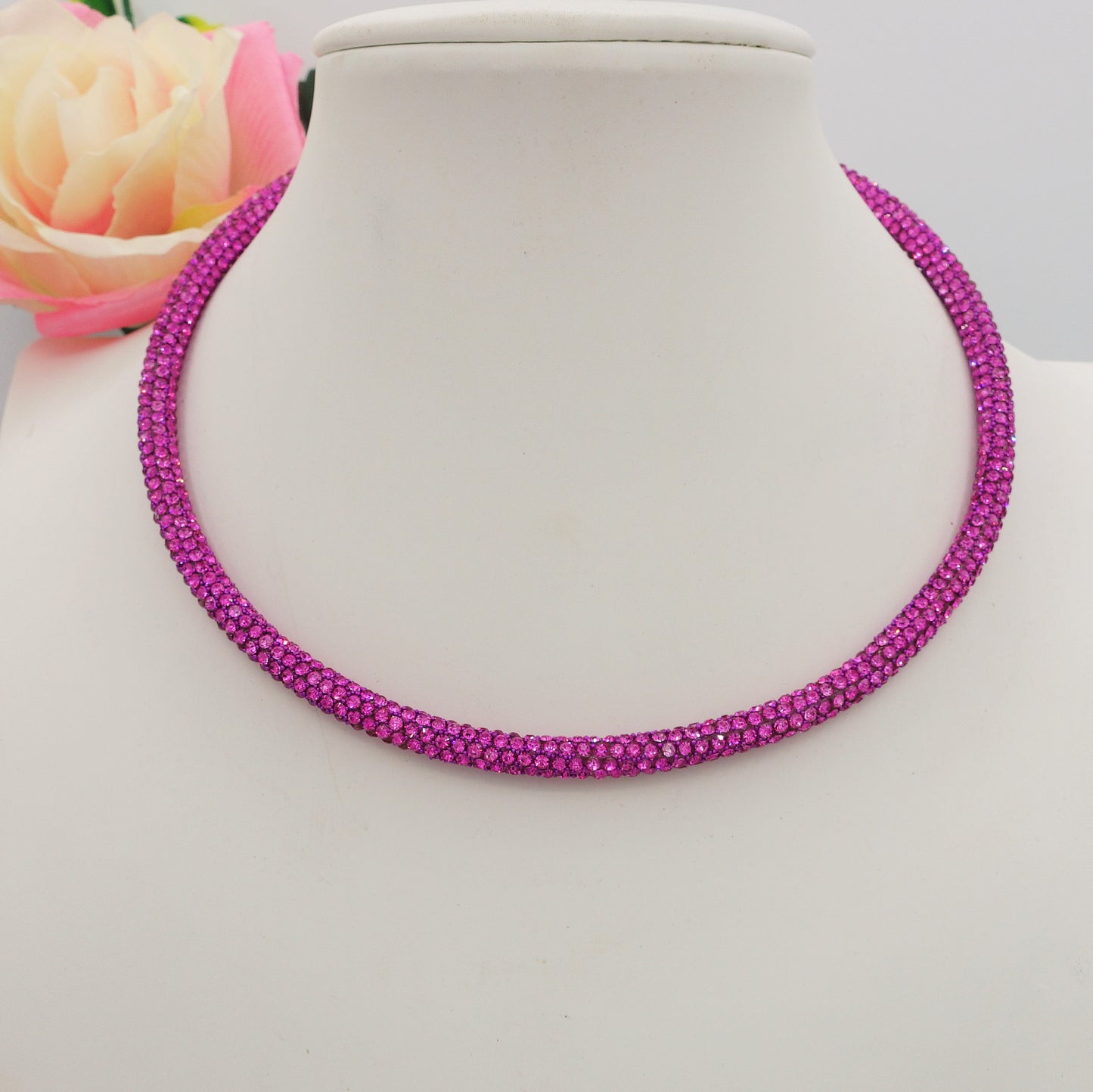 MABEL CHOKER ~ Girocollo semirigido cubic zirconia