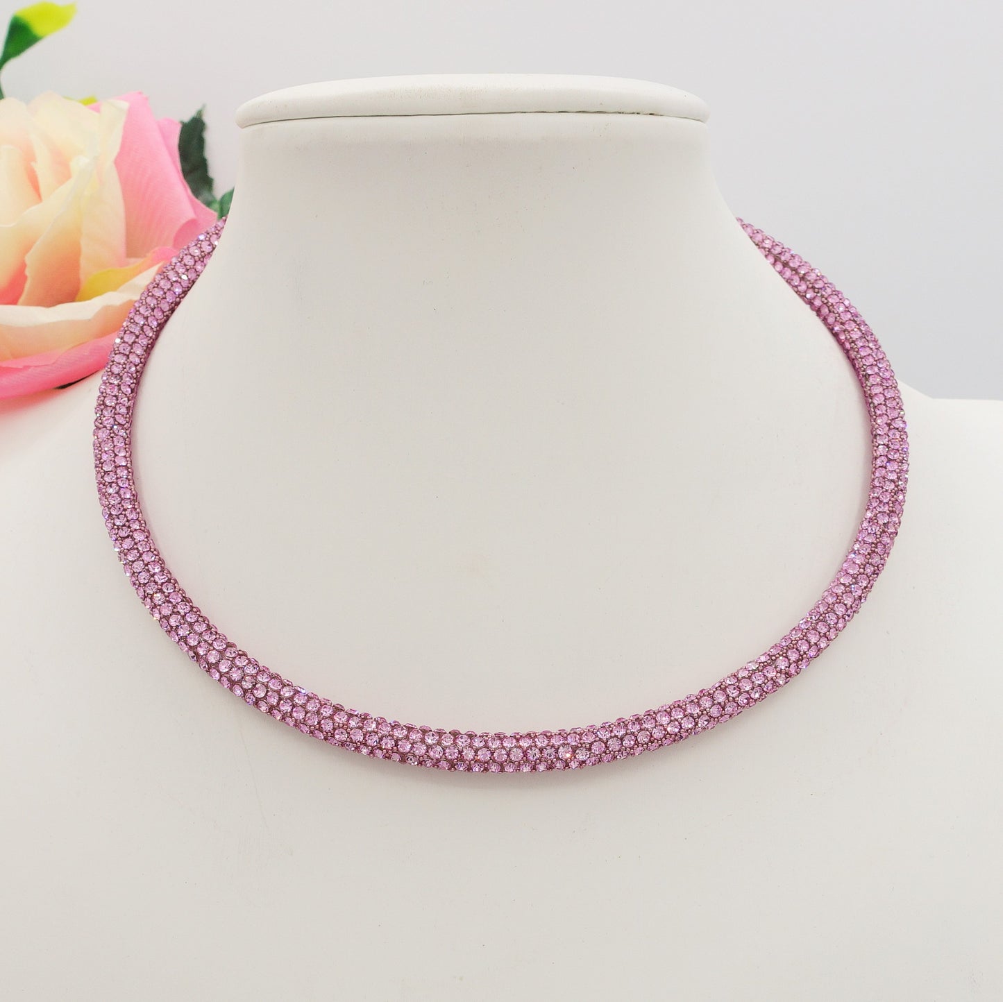 MABEL CHOKER ~ Girocollo semirigido cubic zirconia