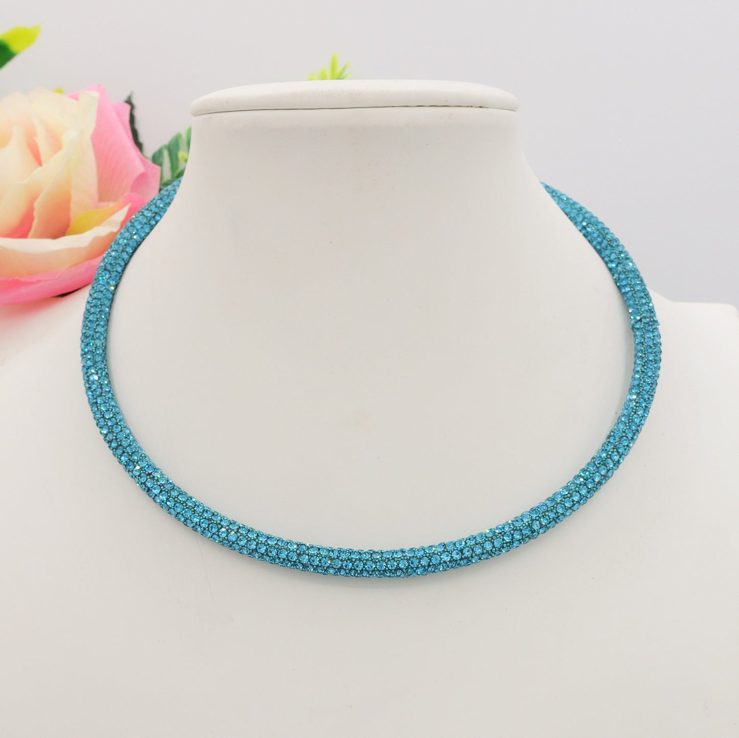 MABEL CHOKER ~ Girocollo semirigido cubic zirconia