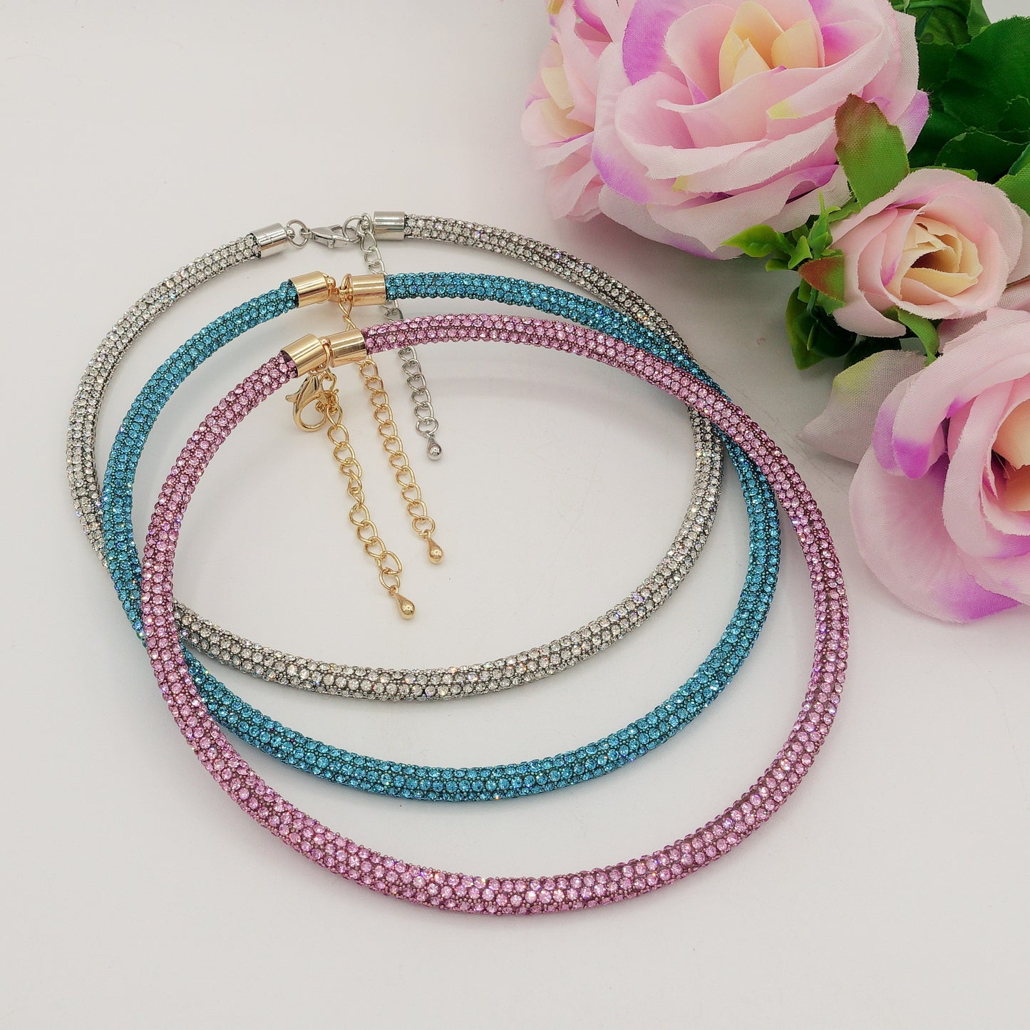MABEL CHOKER ~ Girocollo semirigido cubic zirconia
