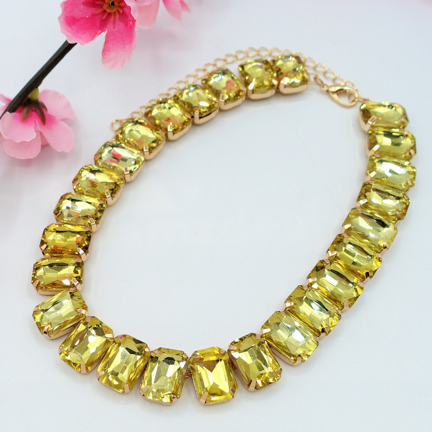 MARGOT collier con pietre sfaccettate - gold
