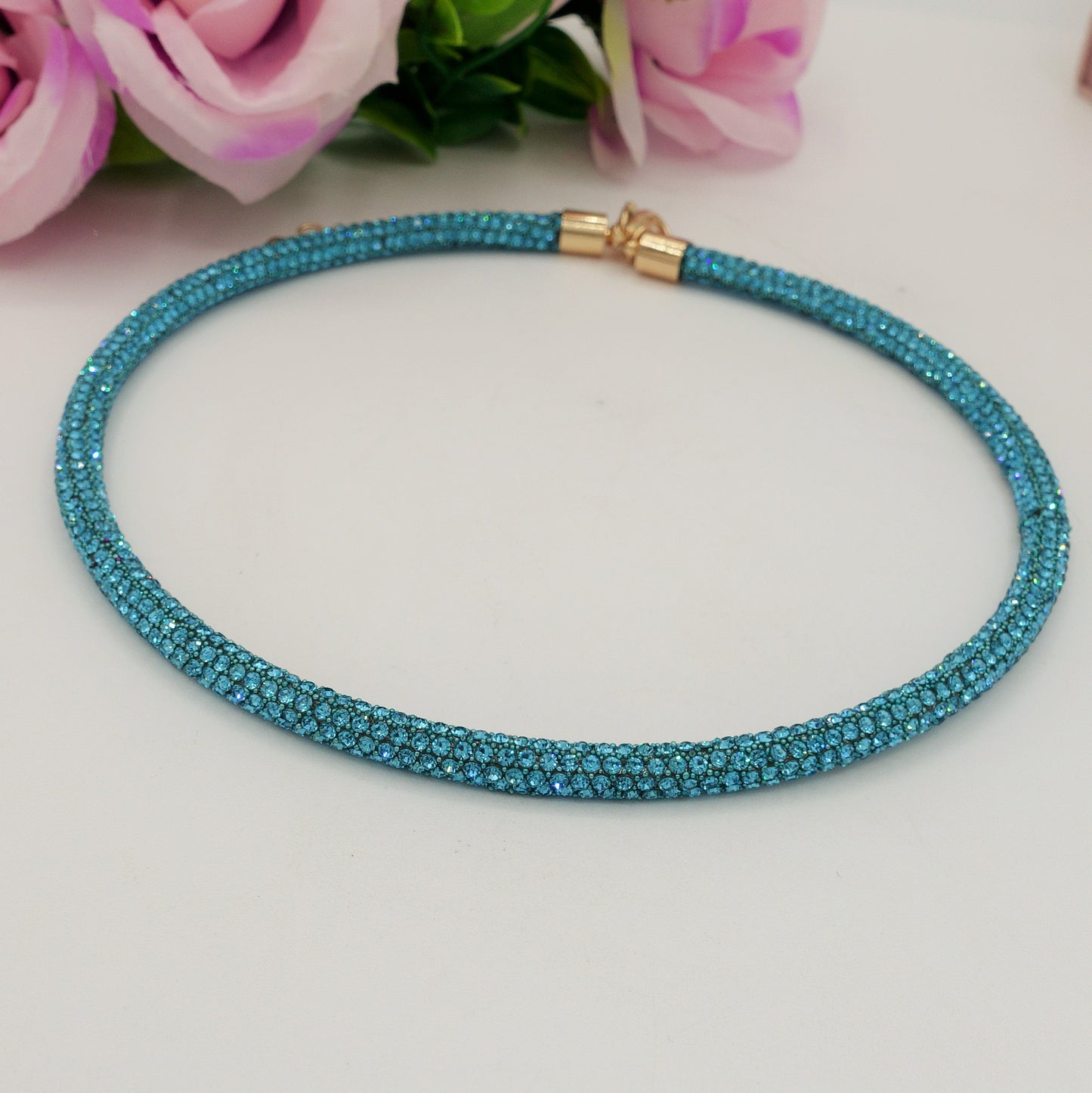 MABEL CHOKER ~ Girocollo semirigido cubic zirconia