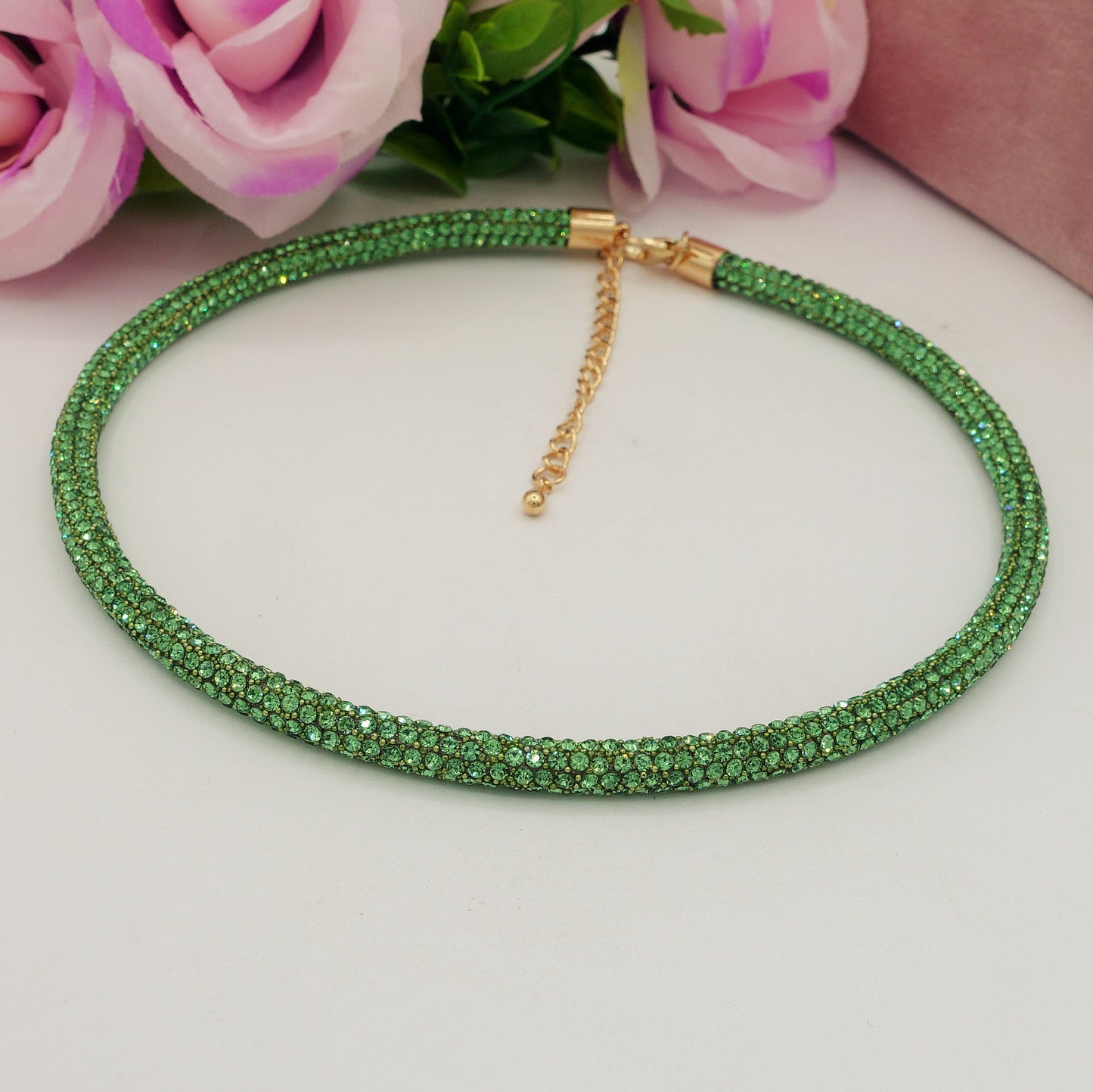 MABEL CHOKER ~ Girocollo semirigido cubic zirconia