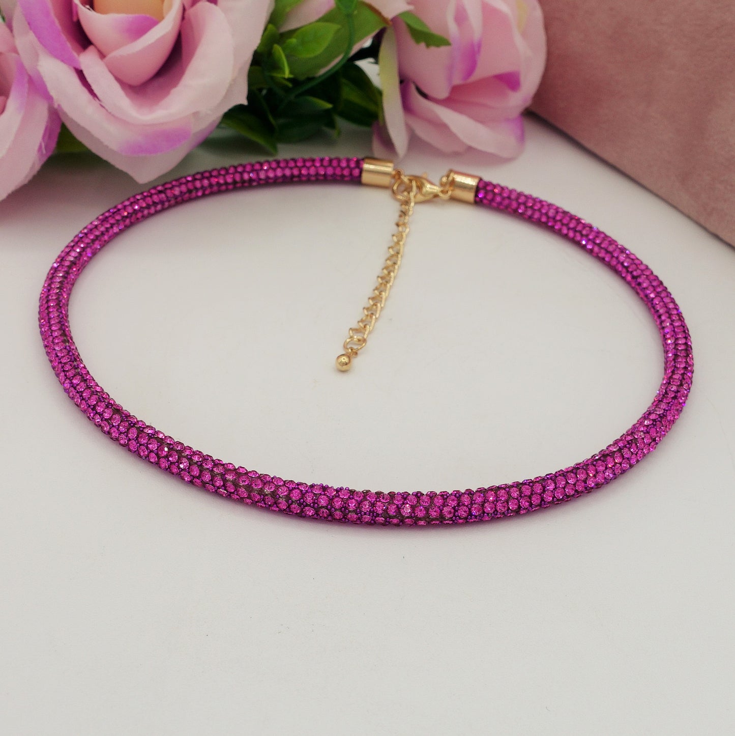 MABEL CHOKER ~ Girocollo semirigido cubic zirconia