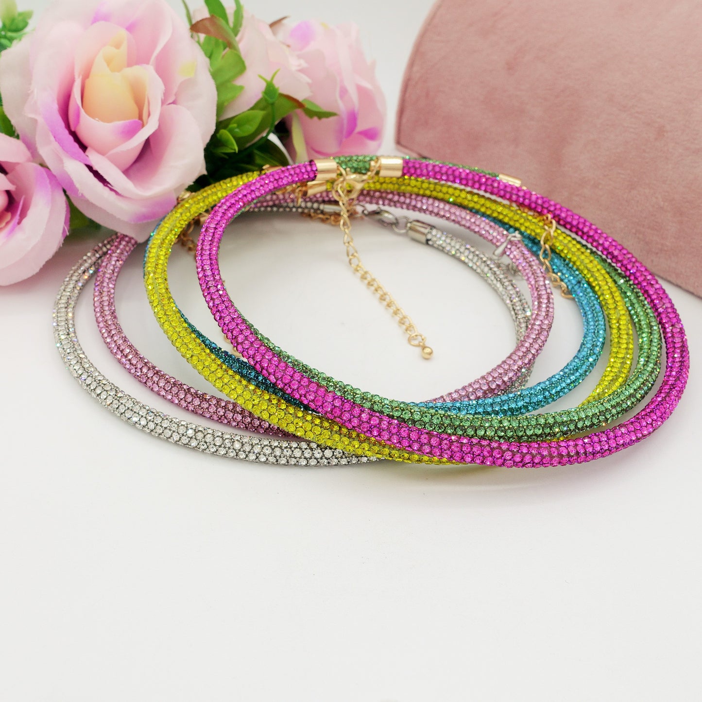 MABEL CHOKER ~ Girocollo semirigido cubic zirconia