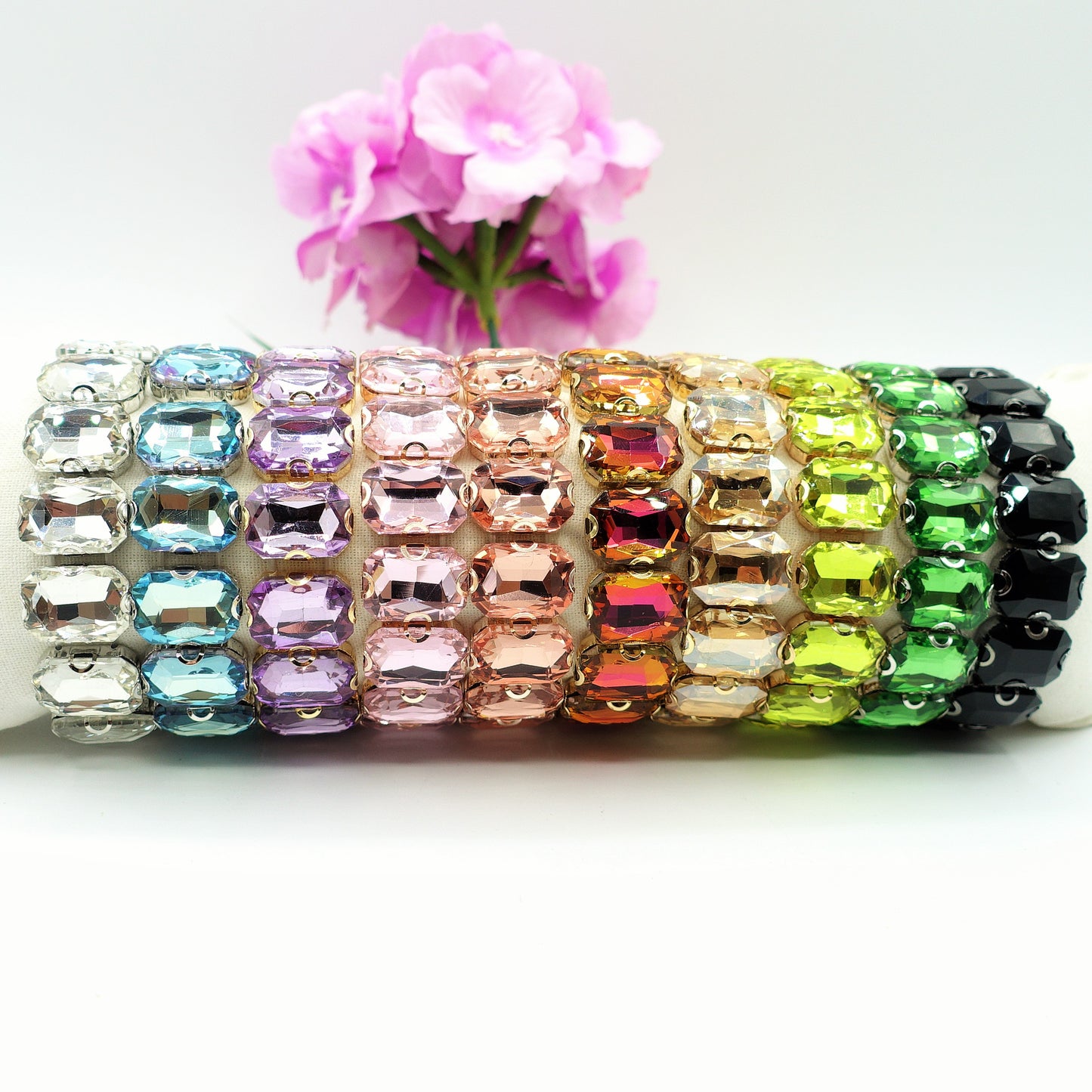 MARGOT - Bracciale Elasticizzato con pietre sfaccettate - LUCE COLLECTION