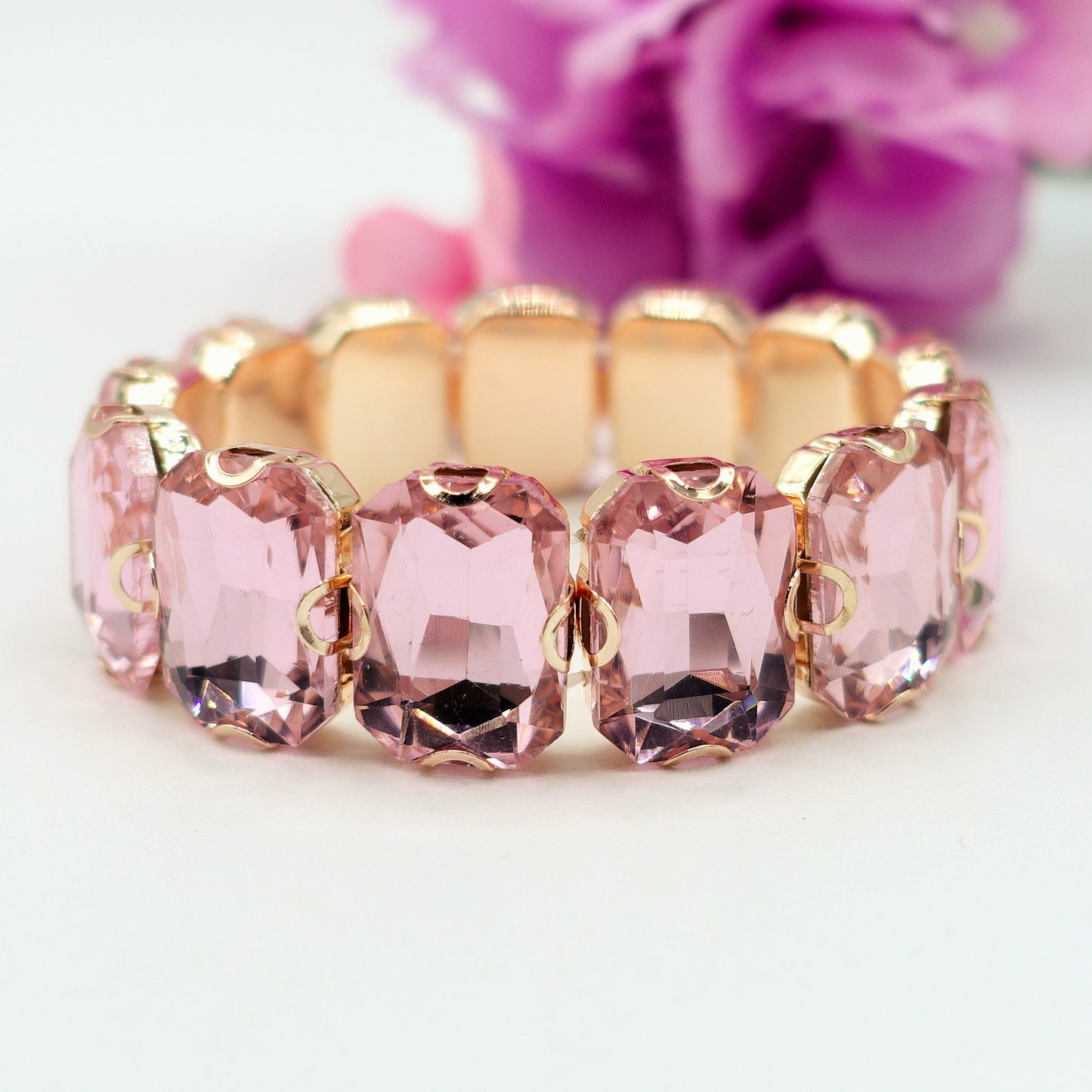 MARGOT - Bracciale Elasticizzato con pietre sfaccettate - LUCE COLLECTION