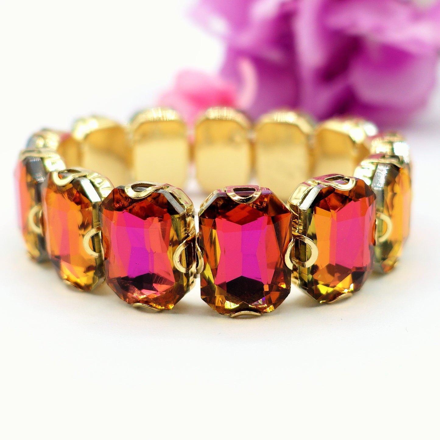 MARGOT - Bracciale Elasticizzato con pietre sfaccettate - LUCE COLLECTION