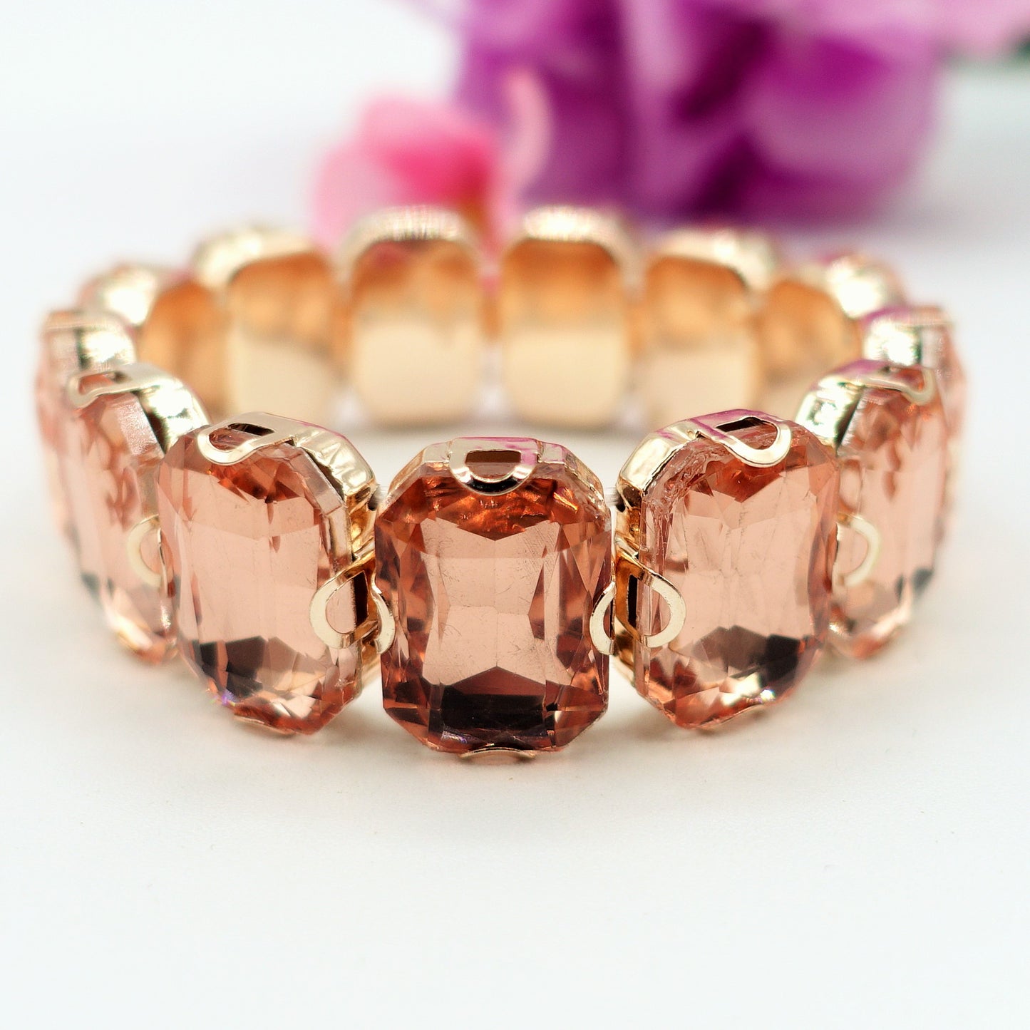 MARGOT - Bracciale Elasticizzato con pietre sfaccettate - LUCE COLLECTION