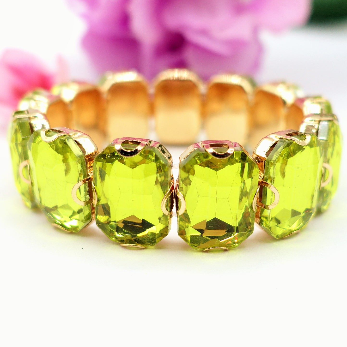 MARGOT - Bracciale Elasticizzato con pietre sfaccettate - LUCE COLLECTION