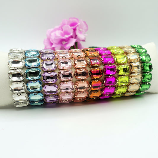 MARGOT - Bracciale Elasticizzato con pietre sfaccettate - LUCE COLLECTION