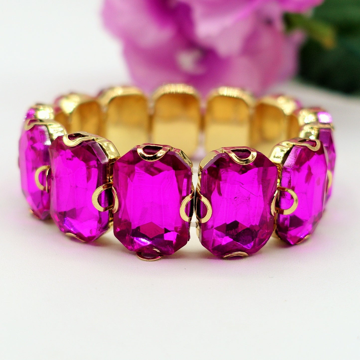 MARGOT - Bracciale Elasticizzato con pietre sfaccettate - LUCE COLLECTION