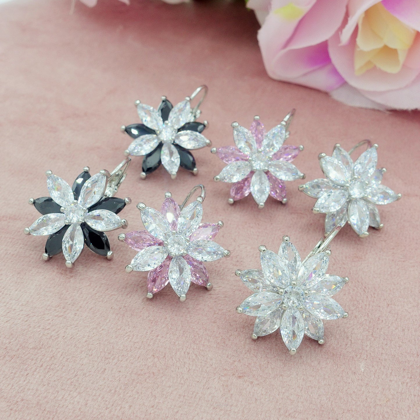 GWEN - Orecchini monachella in cubic zirconia