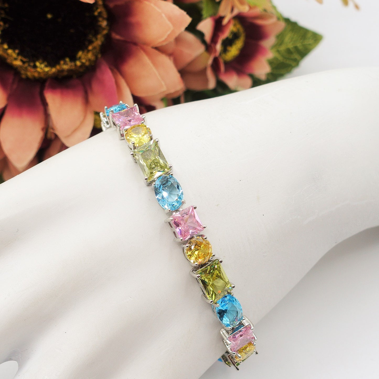 CHARIS LUXE - Bracciale Tennis con Cubic Zirconia RAINBOW