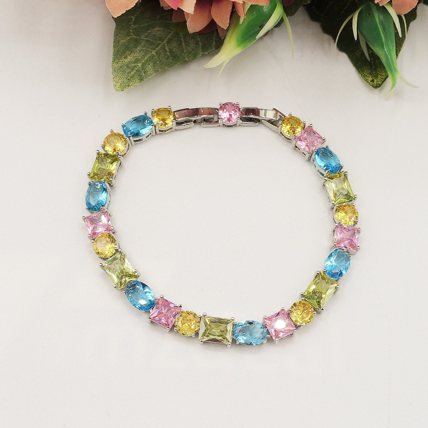 CHARIS LUXE - Bracciale Tennis con Cubic Zirconia RAINBOW