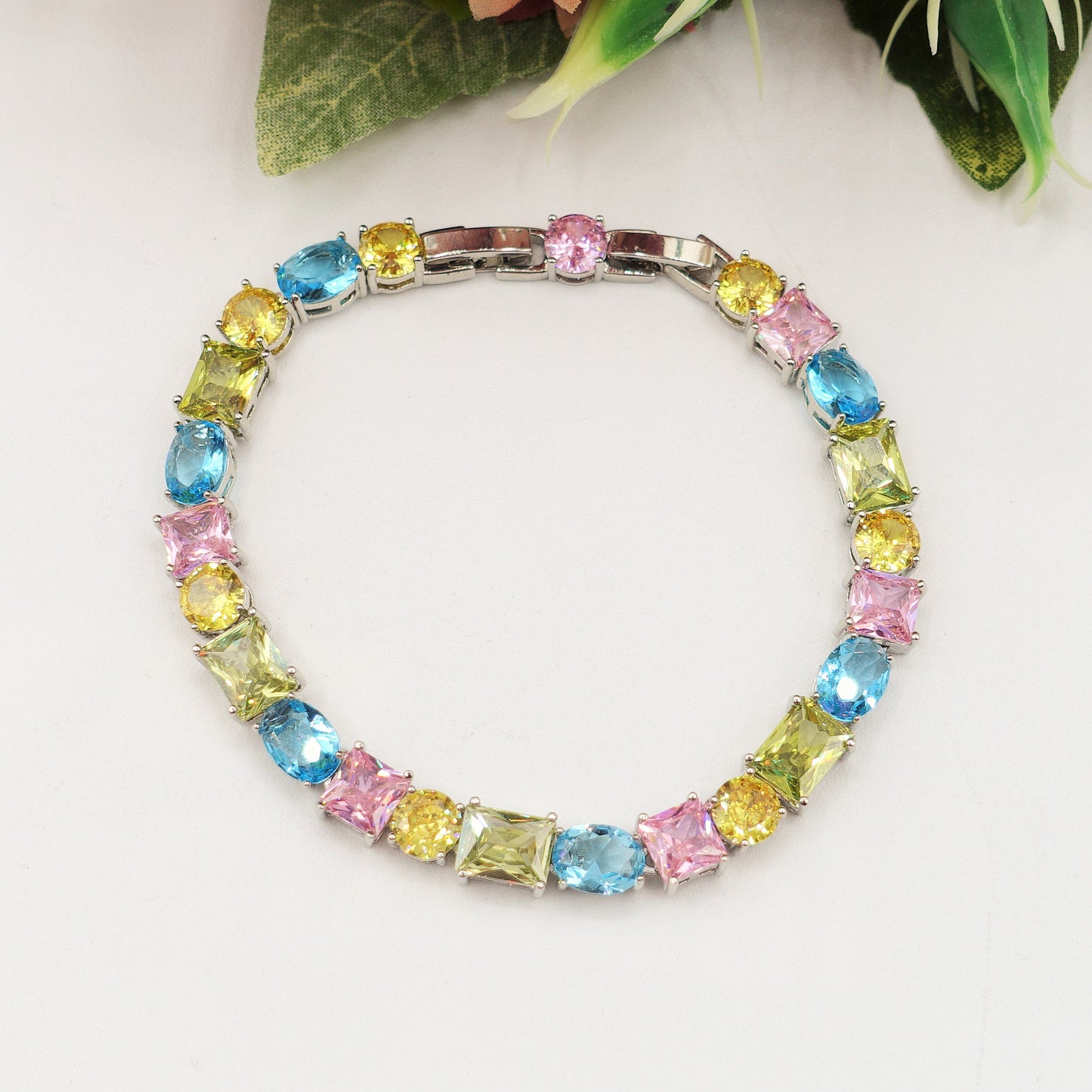 CHARIS LUXE - Bracciale Tennis con Cubic Zirconia RAINBOW
