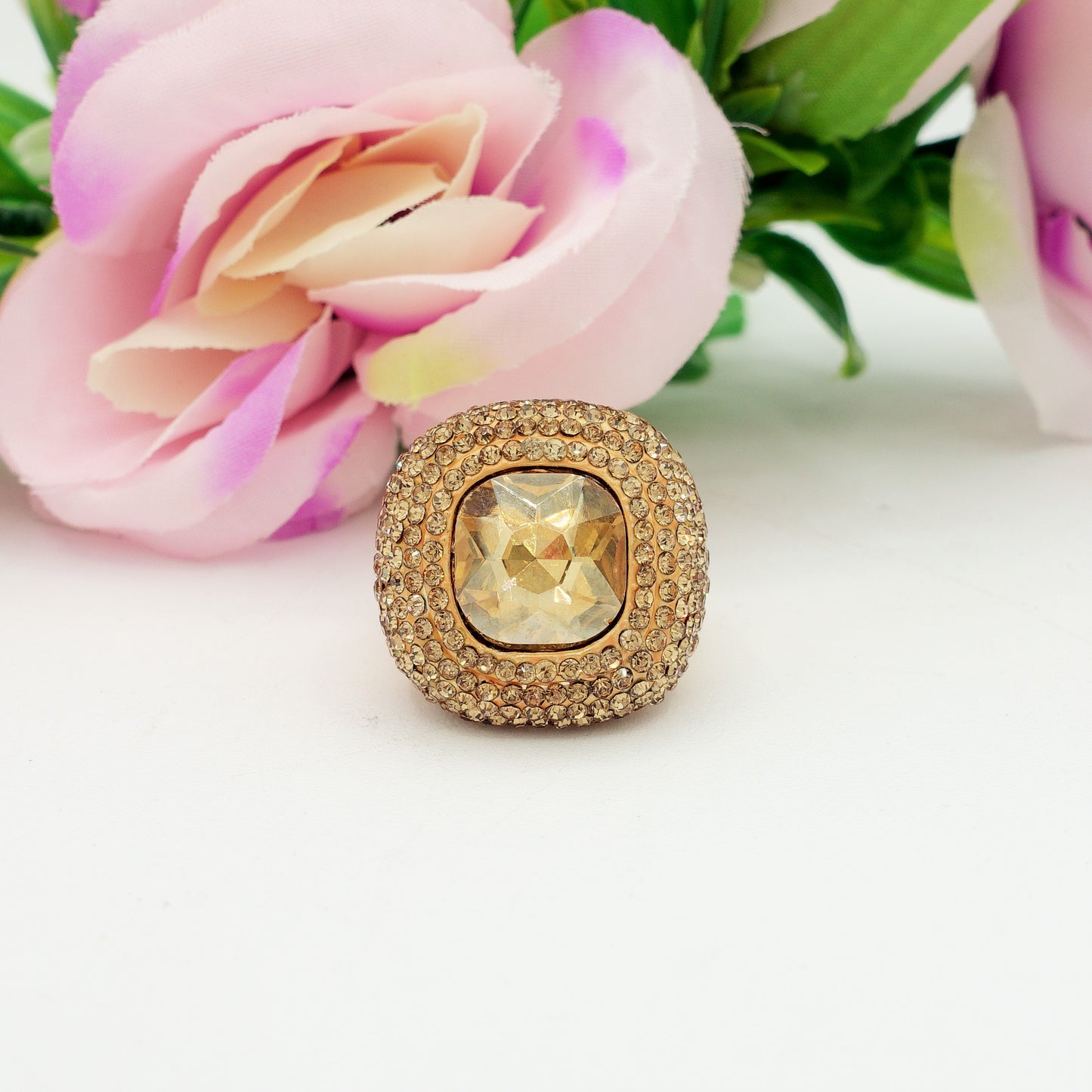 DIVA - Cocktail ring regolabile con cubic zirconia