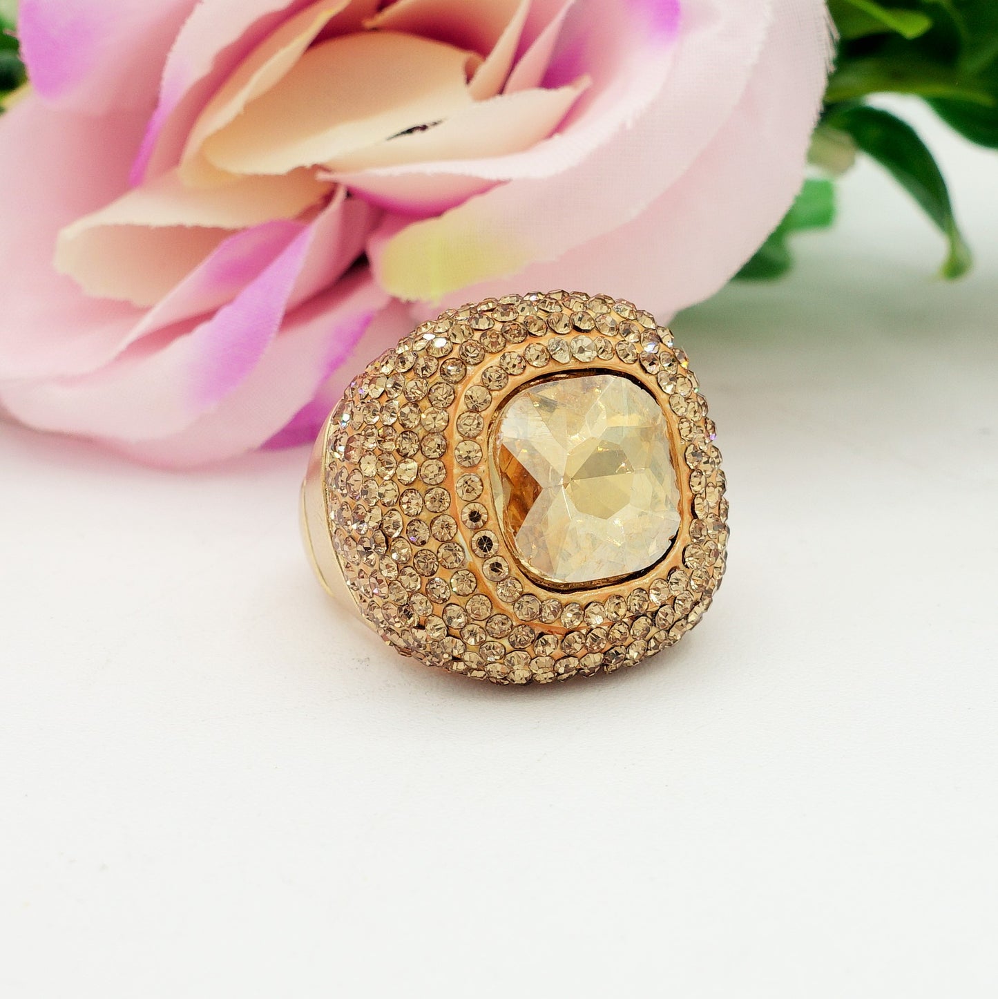 DIVA - Cocktail ring regolabile con cubic zirconia