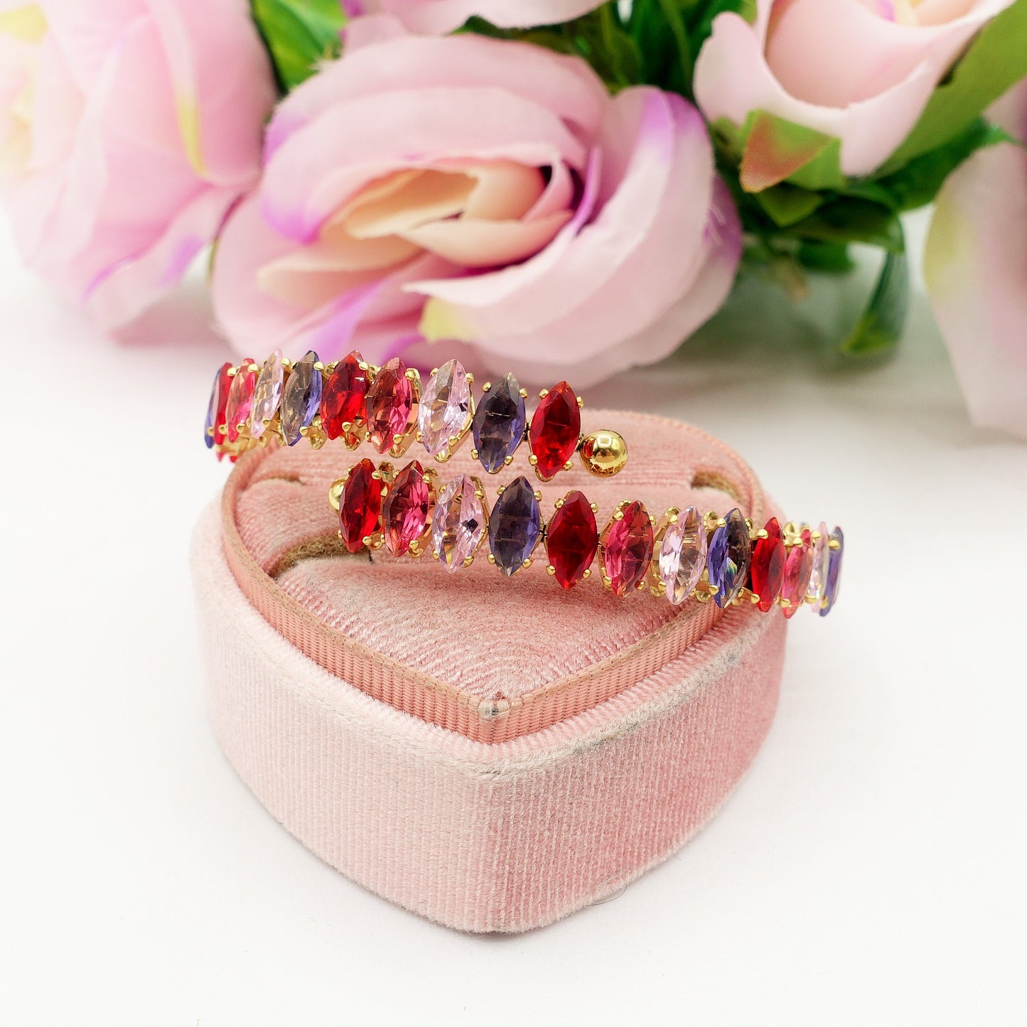 PIPER ~ ACCIAIO INOSSIDABILE - Bracciale rigido contrariè con cubic zirconia