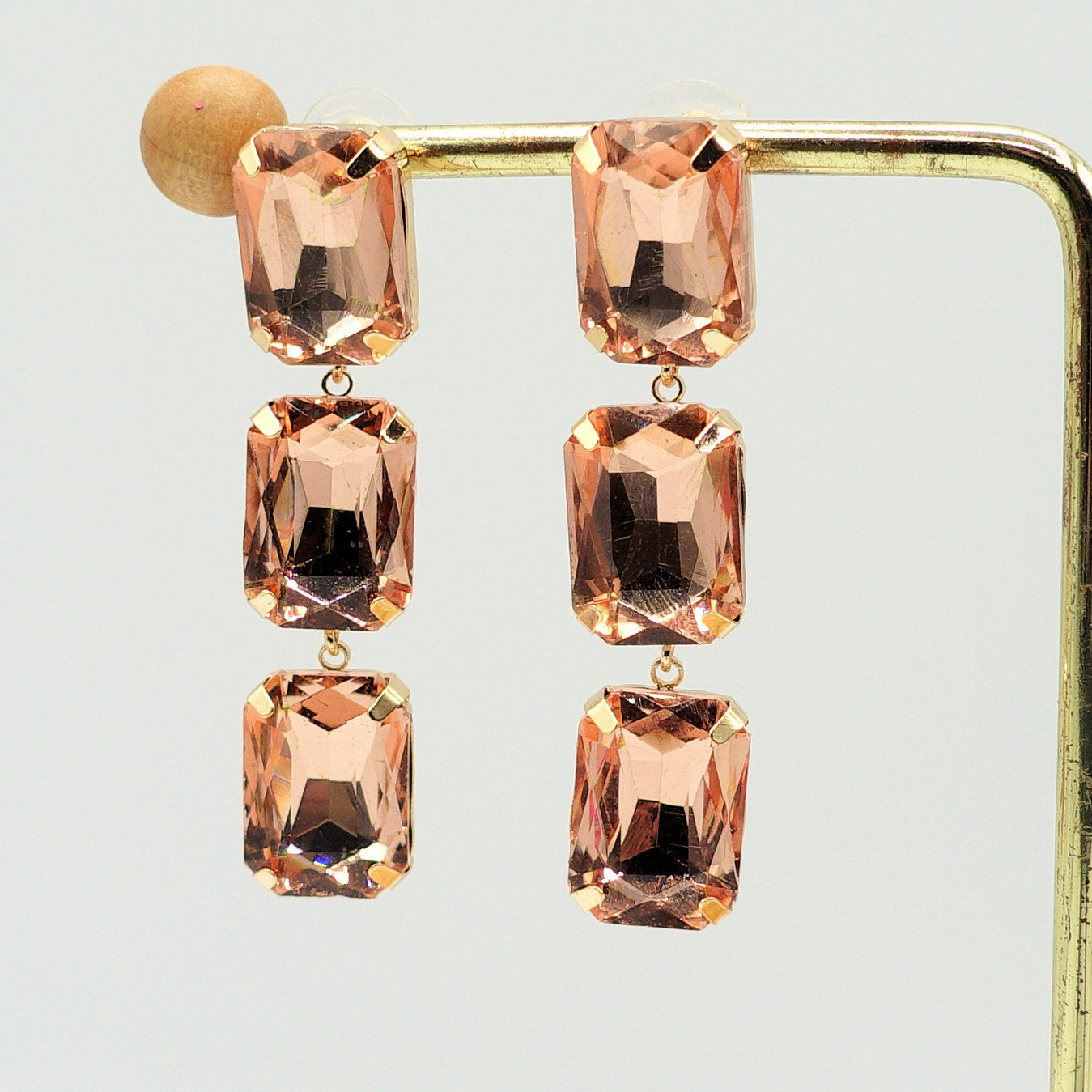 MARGOT DOUBLE SQUARE - paio orecchini pendenti con pietre sfaccettate