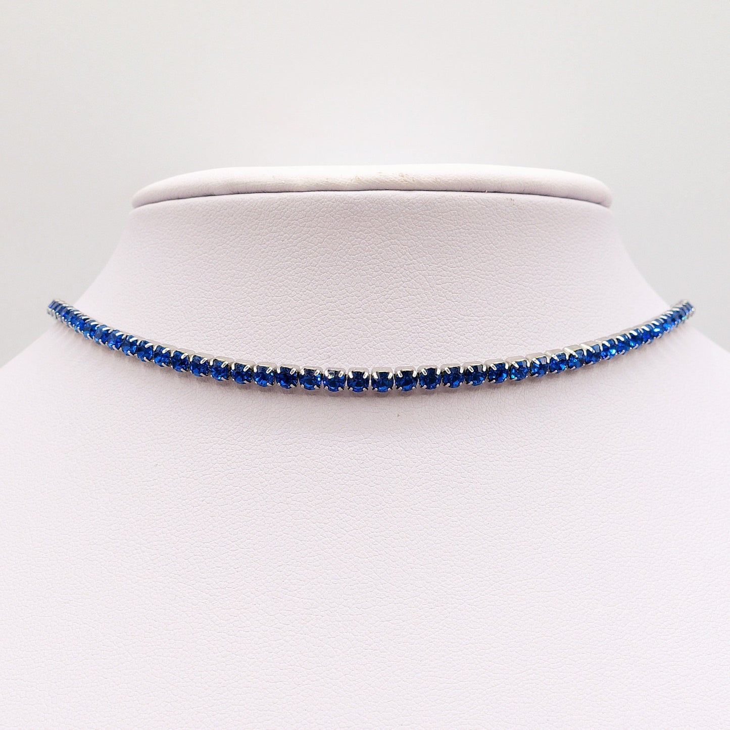 VEGAS ~ TENNIS CHOKER GIROCOLLO IN ACCIAIO INOSSIDABILE CON CUBIC ZIRCONIA