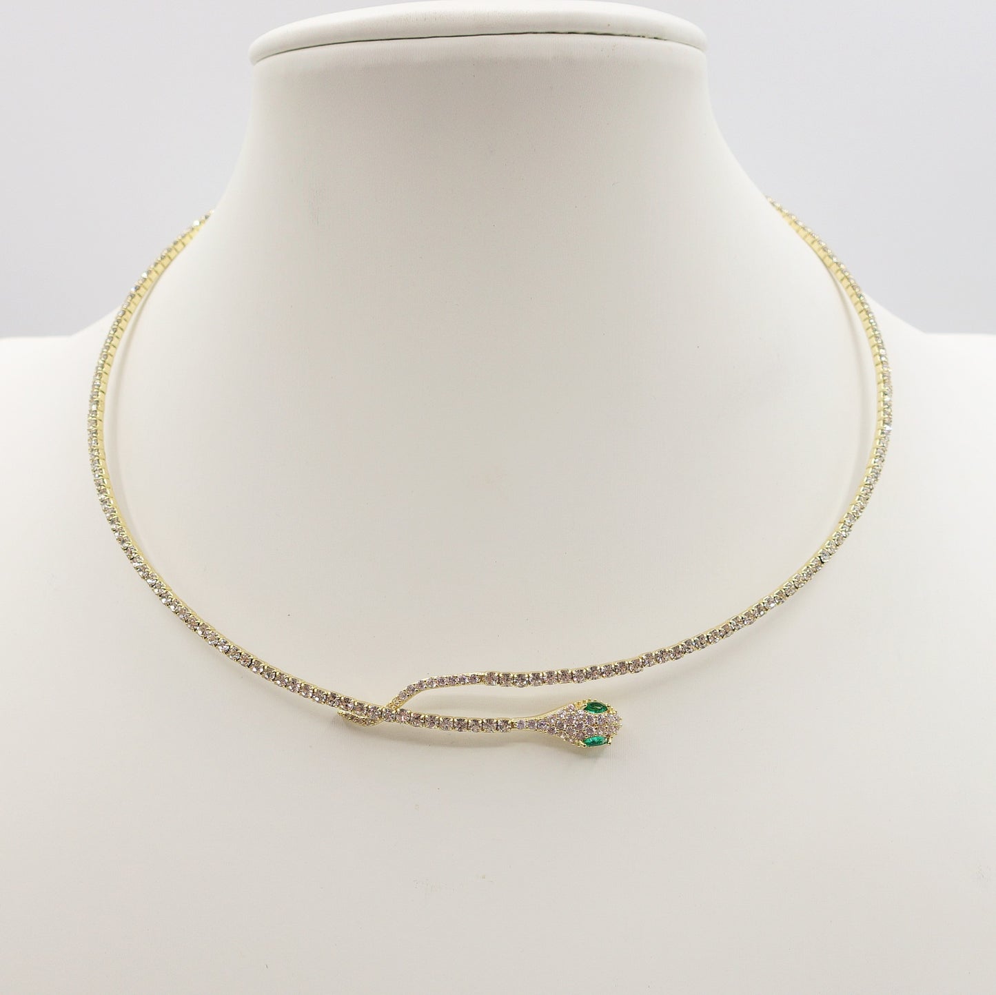 ONYX - collier snake con cubic zirconia
