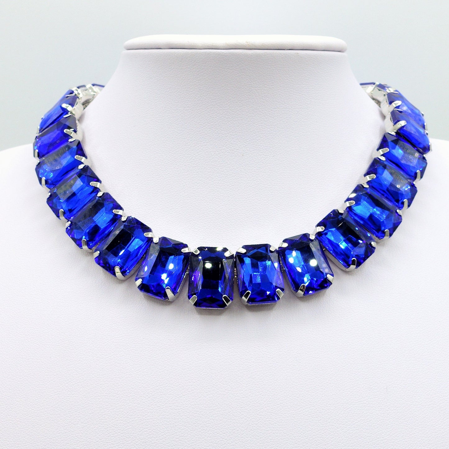 MARGOT collier con pietre sfaccettate - silver